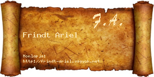 Frindt Ariel névjegykártya